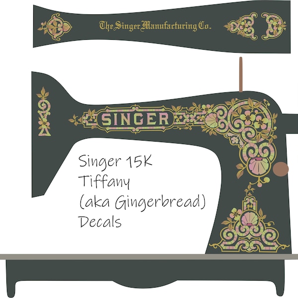Antique Singer Sewing Machine Decals Etsy