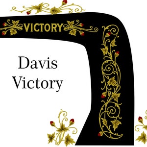Davis Victory Sewing Machine Waterslide Decals