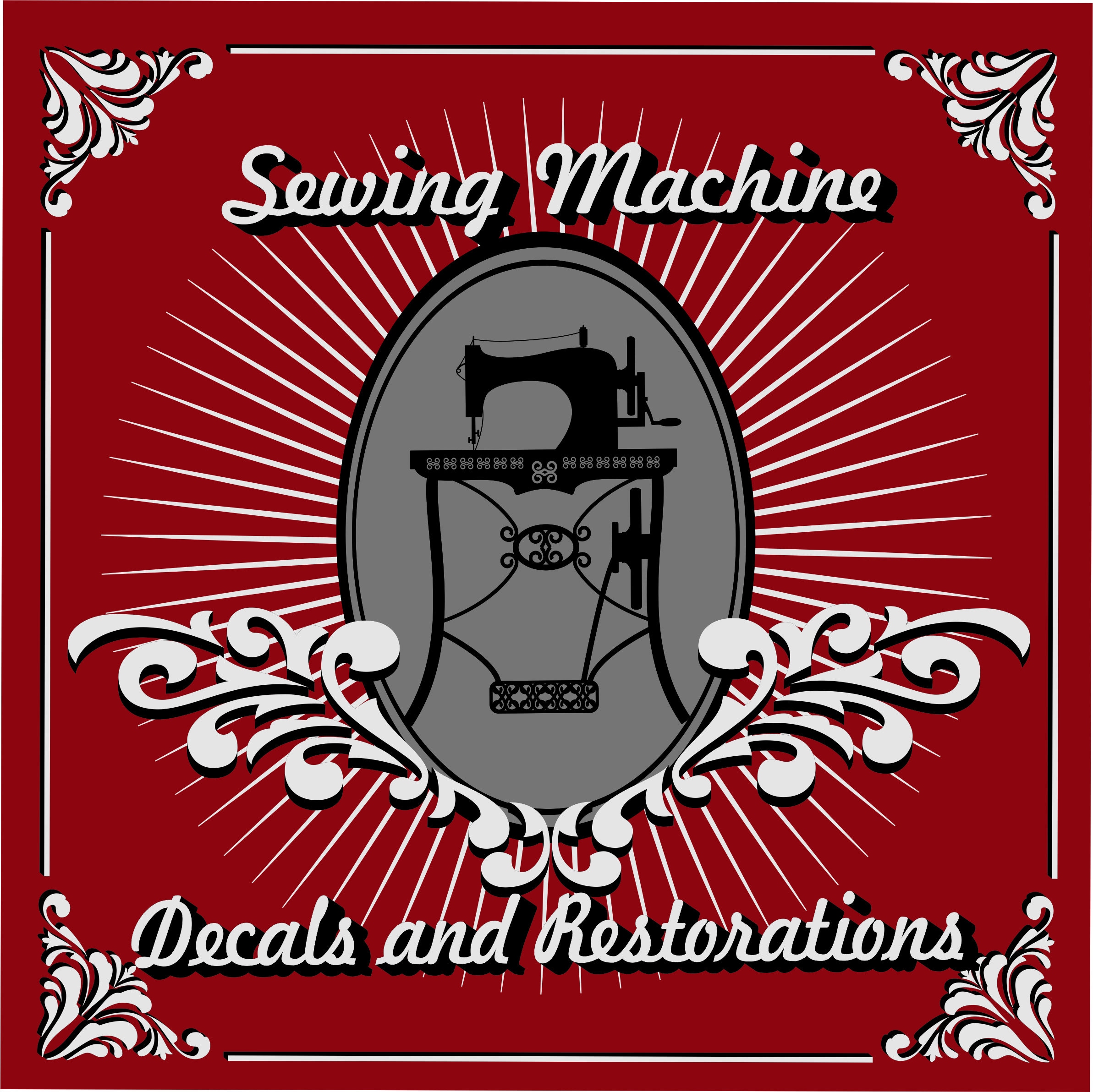 Singer 'victorian' Handcrank Decals Sewing Machine
