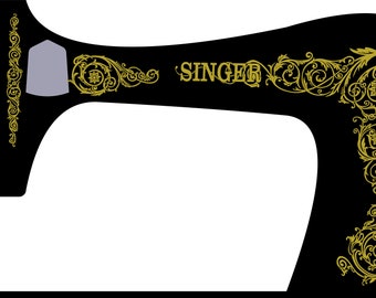 Singer VS3 'Scrolls and Roses' Sewing Machine Waterslide decals