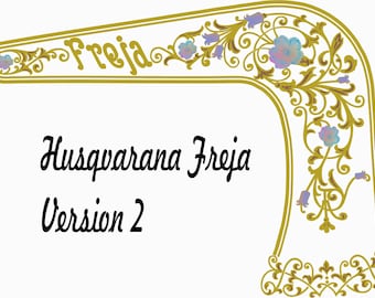 Husqvarna Fraya VS Nähmaschine mit Waterslide Abziehbildern und Scheibenschutz (Version 2)