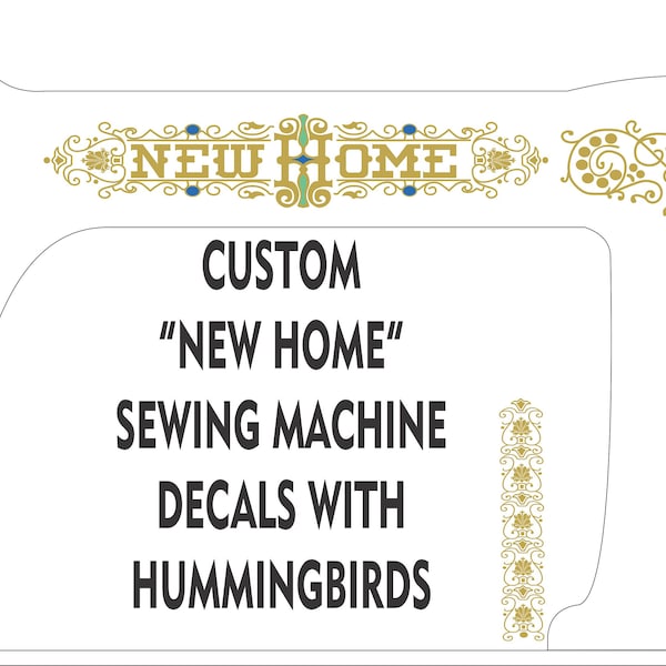 New Home Sewing Machine Decals Etsy