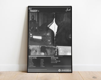 NO - Póster de la portada del álbum Tragedy + Music - Arte mural vintage