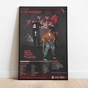 DC THE DON - My My own Worst Enemy Musikalbum - Digitaldruck - Musikdruck - Vintage Poster - Album Cover Poster - Wandkunst - Geschenke für Ihn
