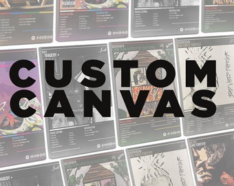 Lienzo impreso con la portada de un álbum de música personalizado – Arte mural personalizado