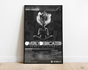 Póster de la portada del álbum Overly Dedicated de Kendrick Lamar - Impresión musical