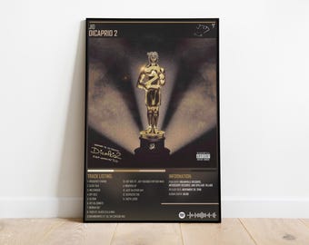 JID - Álbum de música DiCaprio 2 - Impresión musical - Póster vintage - Póster de portada de álbum - Arte de pared - Regalos para él