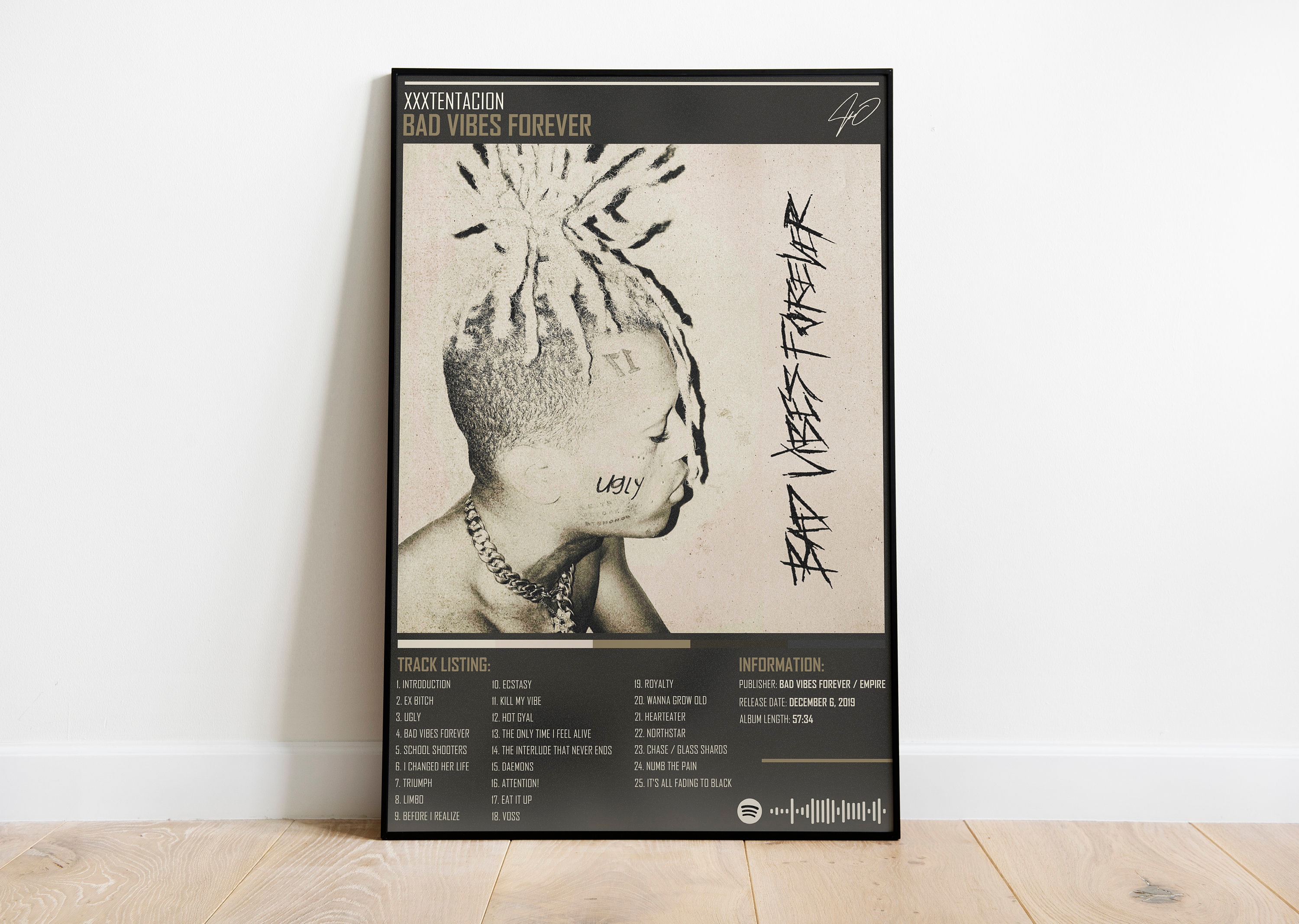 XXXTENTACION - Bad Vibes Forever Music Album - Digital Print