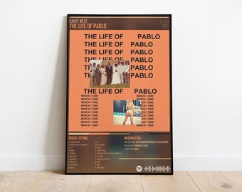 Póster de la portada del álbum "La vida de Pablo" de Kanye West