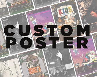 CUSTOM Music Album Poster - Music Album - Digital print - Music Print - Album Cover Poster - Wall Art - Gifts for him - Customizable Gift