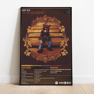 KANYE WEST - The College Dropout Music Album - Digital print - Music Print - Vintage Poster - Album Cover Poster - Wall Art - Gifts for him