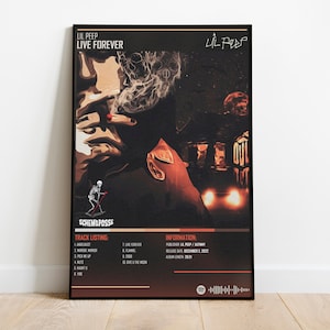 LIL PEEP - Live Forever Music Album - Digital print - Music Print - Vintage Poster - Album Cover Poster - Wall Art - Gifts for him