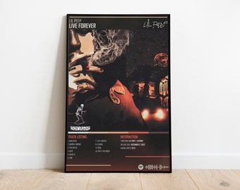 LIL PEEP - Live Forever Music Album - Digital print - Music Print - Vintage Poster - Album Cover Poster - Wall Art - Gifts for him