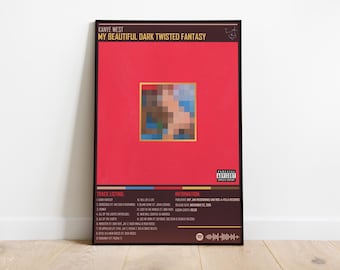 Impresión artística de la portada del álbum My Dark Twisted Fantasy de Kanye West
