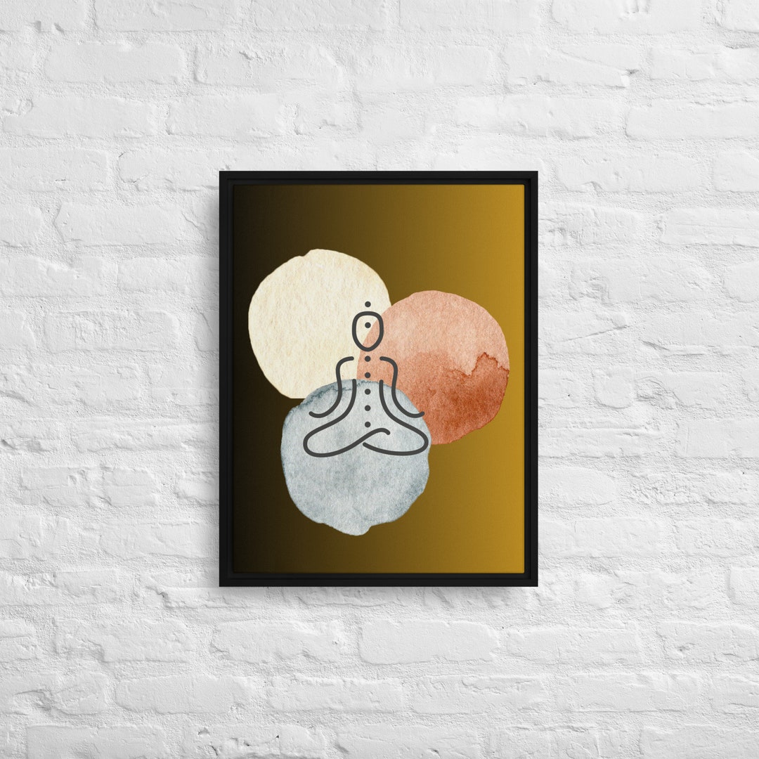 Harmony in Motion: Minimalist Ombre Canvas Art With Serene Yoga Pose ...