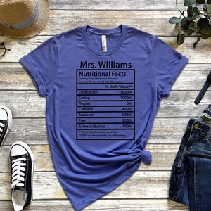 Teacher Nutritional Facts, Customizable, Fun Teacher Gift, Teacher, Nutritional Facts, Educator, Educator Facts
