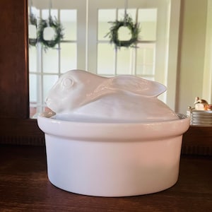 Apilco Porcelain Rabbit Dish Made in France