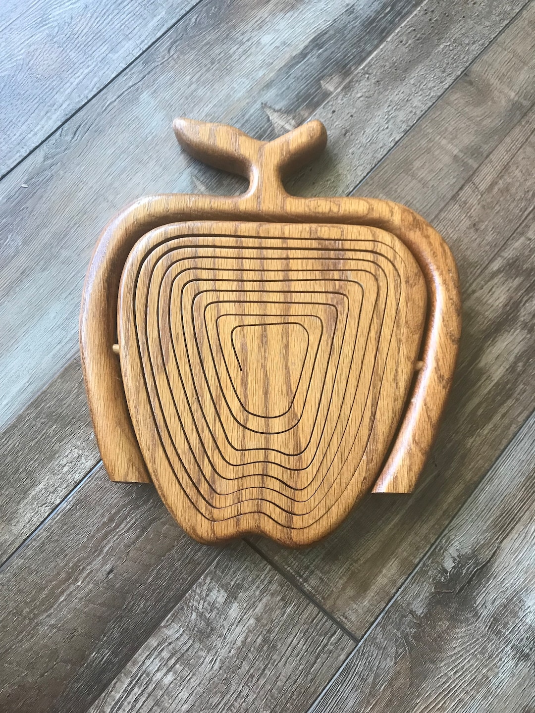 Wooden Apple Basket Foldable Etsy