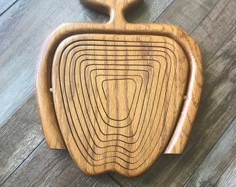 Wooden Apple Basket Foldable