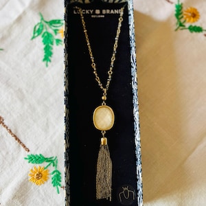 Lucky Brand Double Sided Tassel Necklace in Original Box