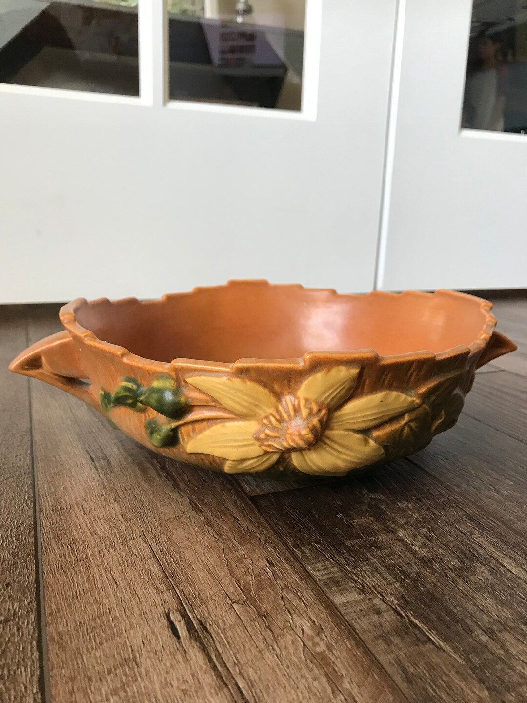 Roseville Pottery Console Bowl Clematis Pattern - Etsy