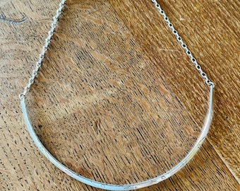Vintage Brighton Silver Choker Necklace with Scroll Detail