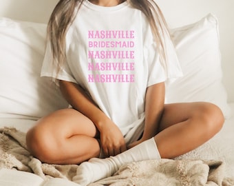 Koszula druhny, koszula Nashville, koszulka z grafiką Western, koszula retro panny młodej, koszule na przyjęcie weselne, koszula Nashville Bachelorette