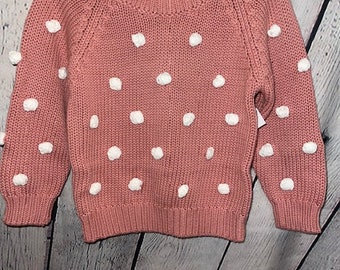 Pink Polka Dot Sweater