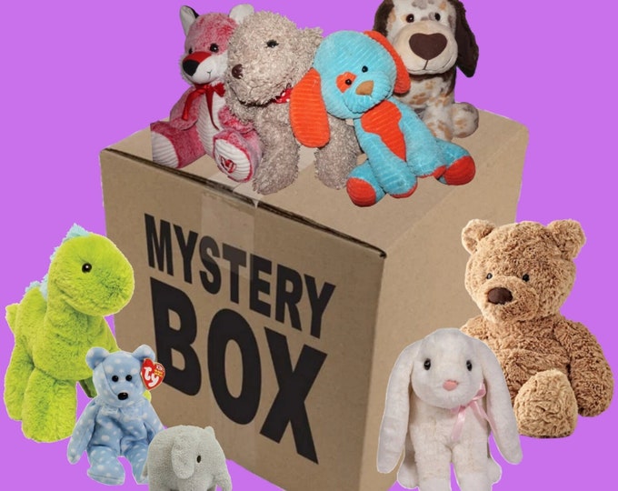 5 Thrifted Stuffed Animal Mystery Box Etsy