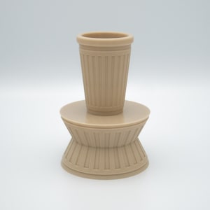 Round Decorative Vase Beige - By Murphy Decor & Boutique