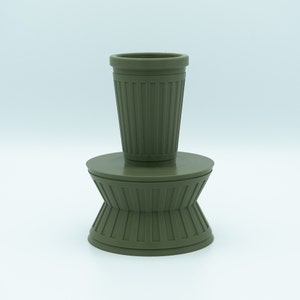 Round Pattern Decorative Vase in Olive Green - By Murphy Decor & Boutique