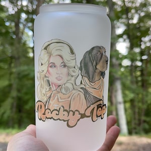 16oz Dolly & Smokey Rocky Top Libbey Glass. Tennessee volunteers, tennesseee football, sec, Tennessee vols
