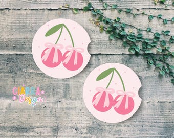 Cherry Coquette car coaster set
