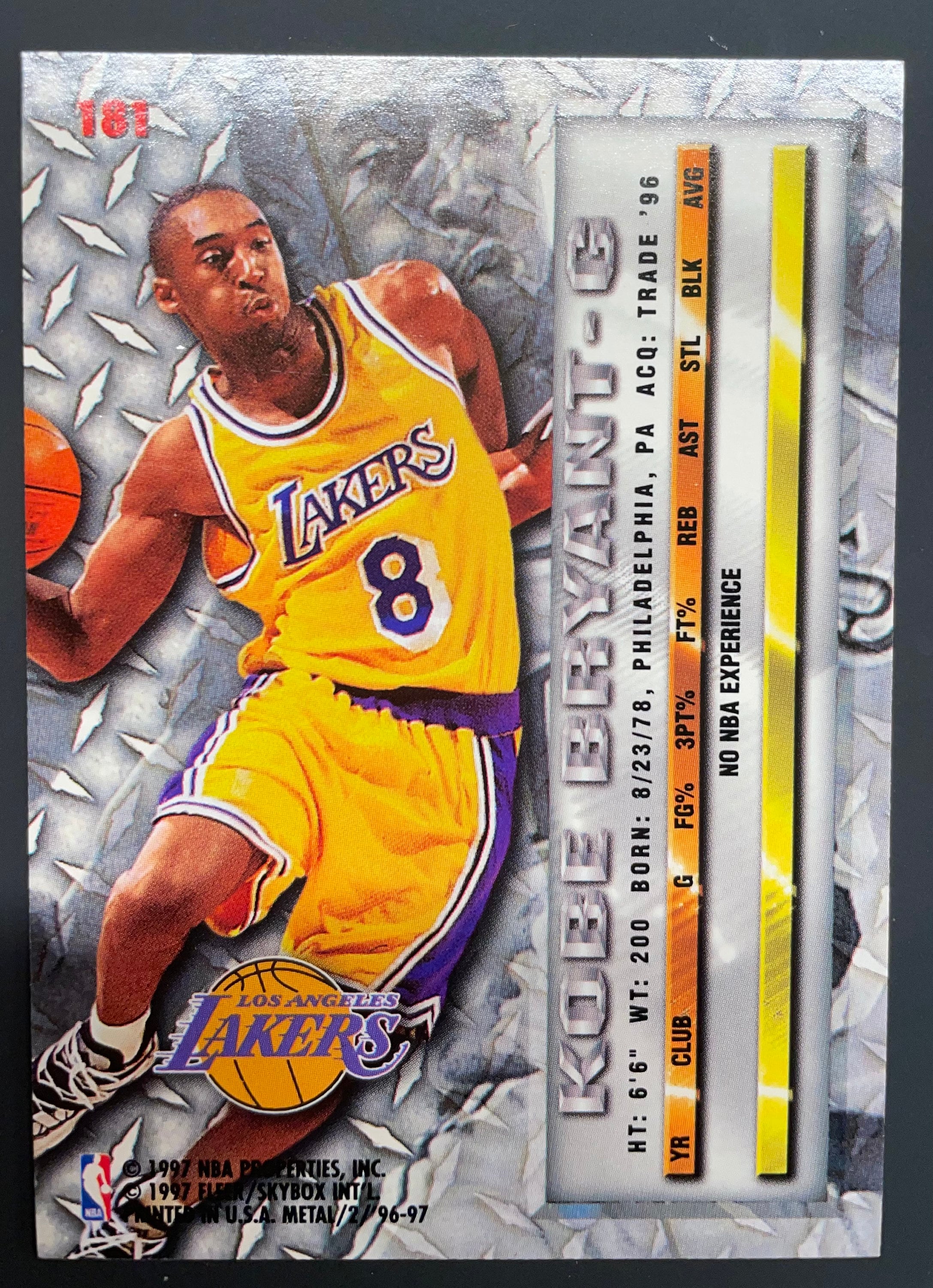 Kobe Bryant Fleer Metal Ultra Rare Rookie Card Etsy
