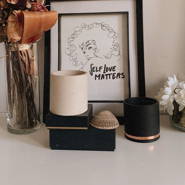 Concrete Candle Vessels Shop Online Etsy