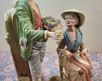 Vintage Capodimonte Centerpiece Figure