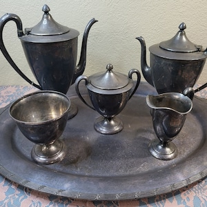 Vintage Wilcox Sliverplate Company 6 Piece Coffee/Tea Set