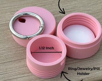 Airtag Travel Ring Box | Keychain Ring Box | Travel Jewelry Holder | Travel Pill Box