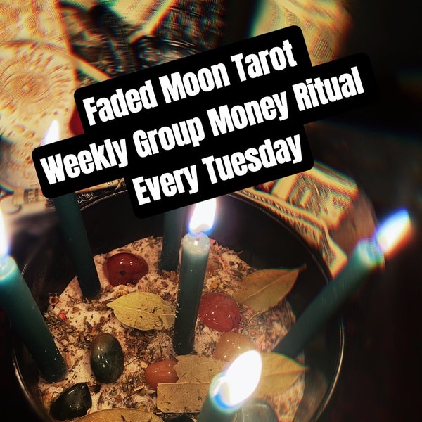 Weekly Group Money Ritual, Money Spell, Money Manifestation, Candle Work