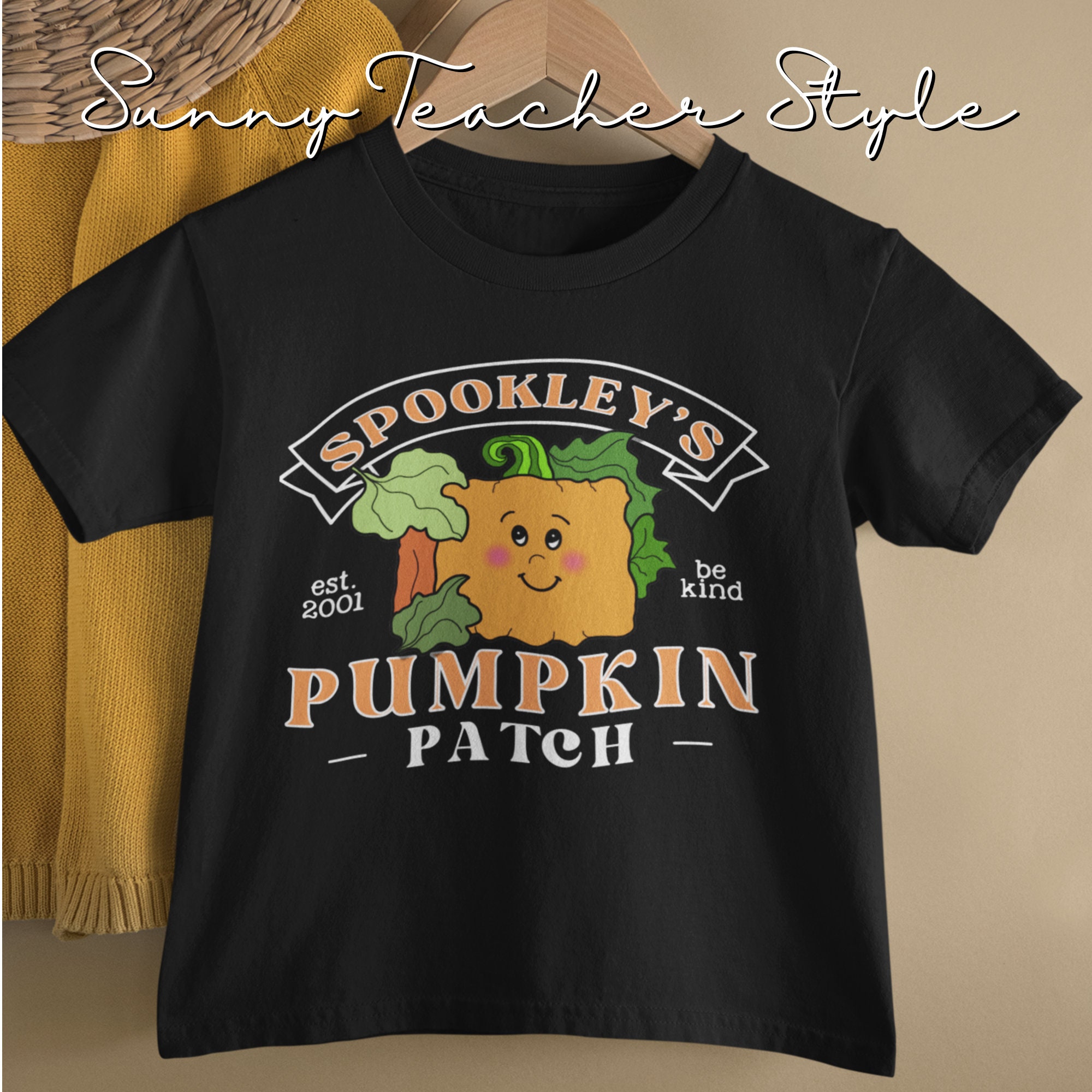 Discover Spookley's Pumpkin Patch Toddler T-shirt, Halloween Shirts, Be Kind Shirts, Toddler Kids Youth Fall T-shirts, Square Pumpkin
