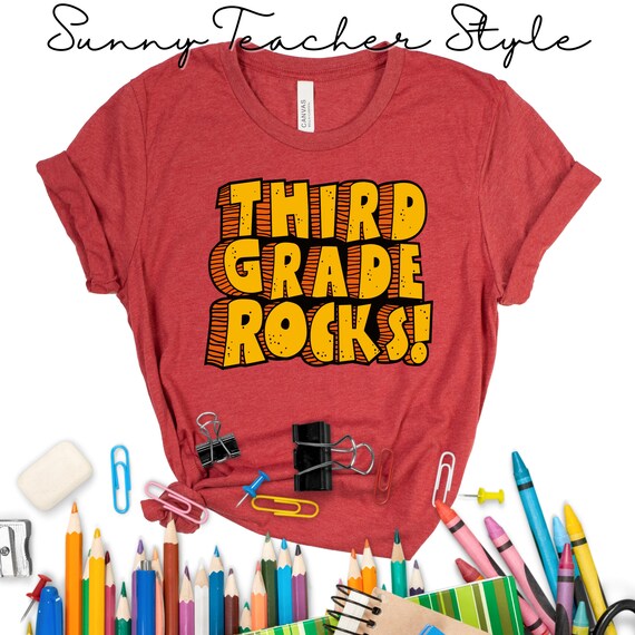 Third Grade Teacher Team Shirts - 3rd Grade Rocks Third Grade Teacher Team Shirts - 3rd Grade Rocks