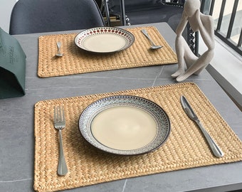 Rattan Rectangle Place Mat | Wicker Dinner Mat | Rattan Table Mat | Wicker Heat Mat