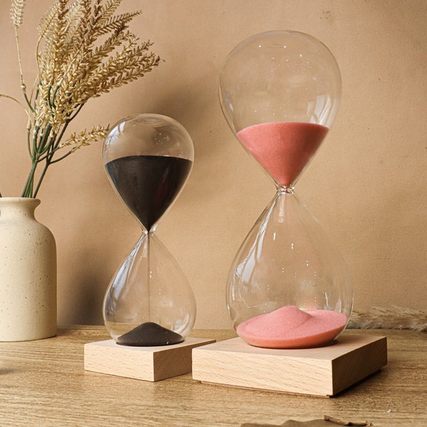 Personalized 5/15/30/60 minutes hourglass sand timer sand art | "Water droplet" Hourglass for Wedding housewarming Office Anniversary Gift