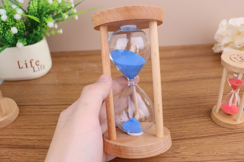Custom Engraving 3/5/15/30 min Color Sand hourglass Home Decoration coworkers/creative living room,home decoration/best gift/anti-anxiety image 2