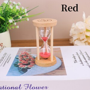 Custom Engraving 3/5/15/30 min Color Sand hourglass Home Decoration coworkers/creative living room,home decoration/best gift/anti-anxiety image 5