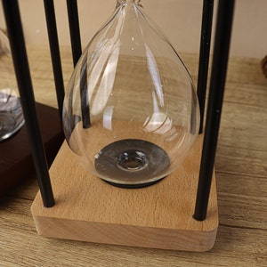 Custom Engraving Wood Refillable Hourglass Personalized Empty Hourglass for Wedding 1-5mins sand timer for home decor housewarming gift image 6