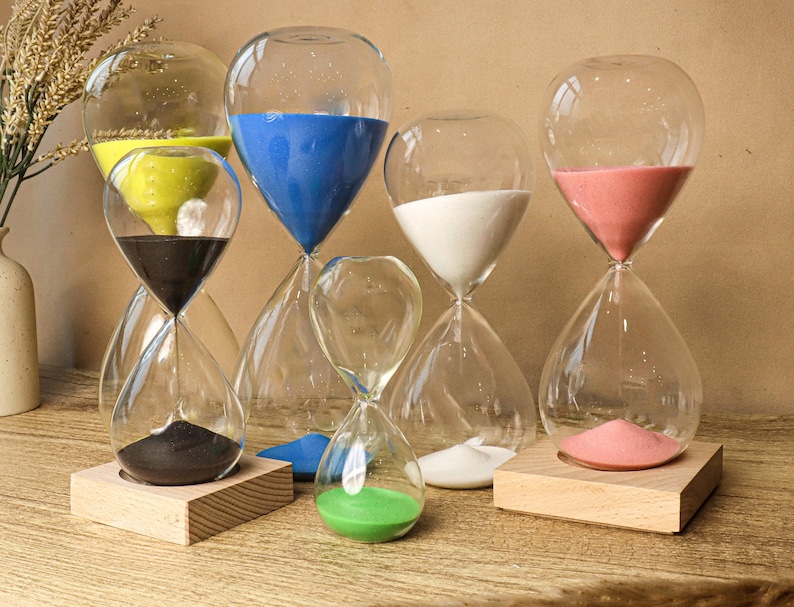 Personalized 5/15/30/60 minutes hourglass sand timer sand art Water droplet Hourglass for Wedding housewarming Office Anniversary Gift image 8