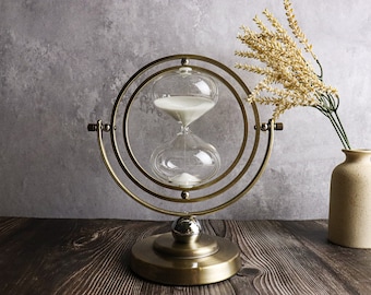 Anti Anxiety retro Glass Hourglass Color Sand Hourglass Decoration,Creative Living Room /Office Decoration Ornaments .Best Gift.