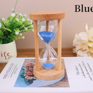 Custom Engraving 3/5/15/30 min Color Sand hourglass Home Decoration coworkers/creative living room,home decoration/best gift/anti-anxiety image 3