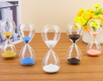 5/30/60 minute round glass sand timer/color sand hourglass home decoration colleague/creative living room, best gift/home decoration